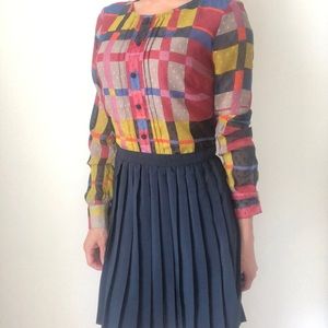 Jessica Simpson Long Sleeve Pleated Dress